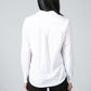 Floral Neckline White Shirt