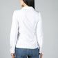 White Shirt with Pleated Hemline