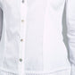 White Shirt with Pleated Hemline