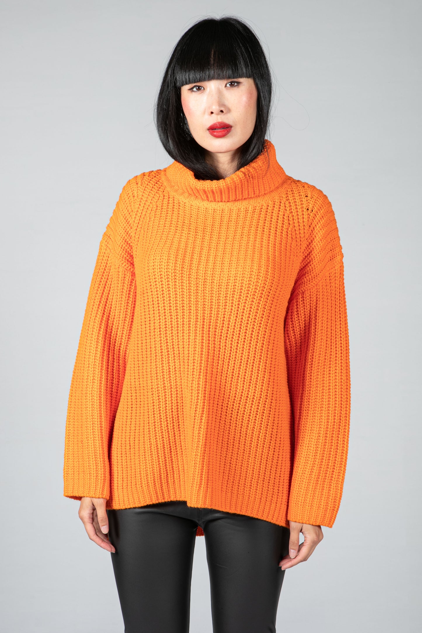 Orange Chunky Knit Jumper