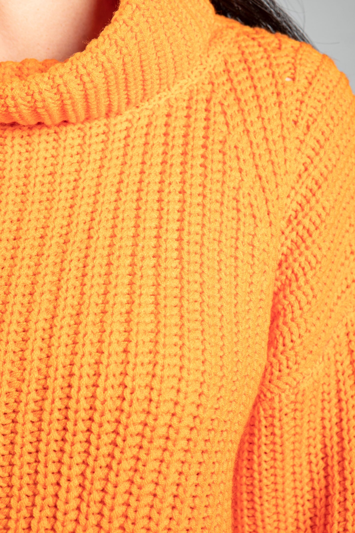 Orange Chunky Knit Jumper