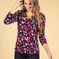 Fuchsia Petal Print Top