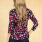 Fuchsia Petal Print Top