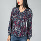 Paisley Print Top with Necklace Detail