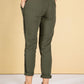 Khaki Silk Feel Stripe Joggers