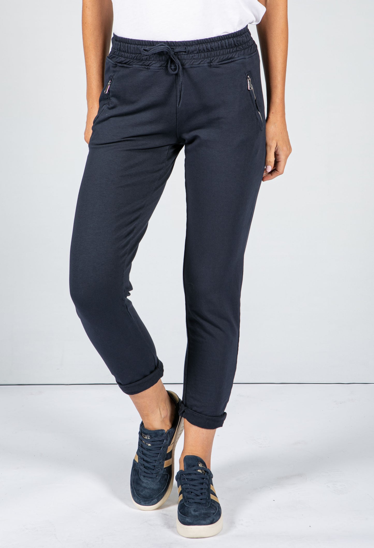 Navy Jog Pant with Zip Pocket