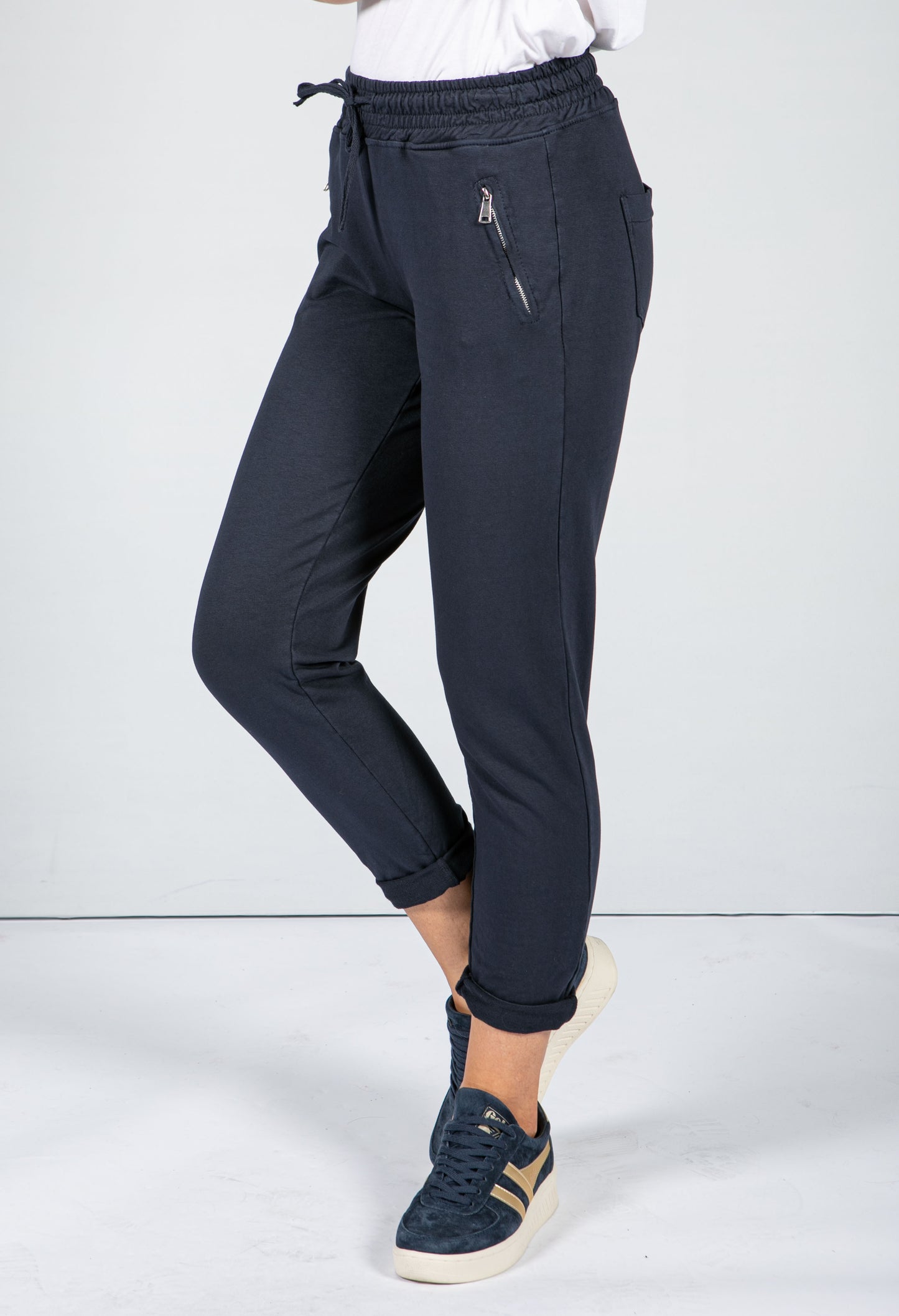 Navy Jog Pant with Zip Pocket