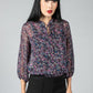 Fuchsia Paisley Blossom Print Top