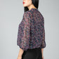 Fuchsia Paisley Blossom Print Top