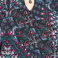 Abstract Peacock Print Top