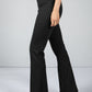 Soft Flared Trouser in Black