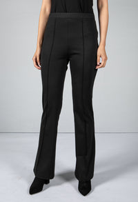 Soft Flared Trouser in Black