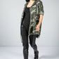 Camo Jacket with Sequin Back in Khaki