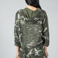 Camo Jacket with Sequin Back in Khaki