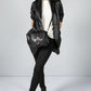 LEATHER LOOK OPEN JACKET IN BLACK