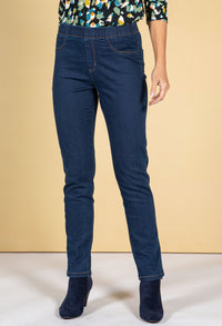 Easy Pull On Dark Wash Jeans