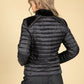 Faux Fur Quilted Jacket in Black