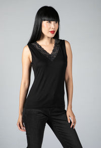 Black Lace Neckline Cami