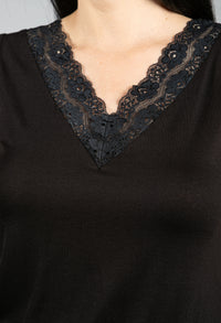 Black Lace Neckline Cami