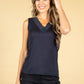 Navy Lace Neckline Cami