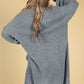 Cosy Chunky Knit Longline Cardigan in Cool Grey