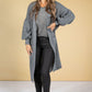 Cosy Chunky Knit Longline Cardigan in Cool Grey