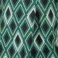 Diamond Print V-Neck Blouse in Forest Green