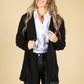 Open Front Knit Cardigan in Black