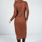 Lurex Knit Midi Dress in Bronze