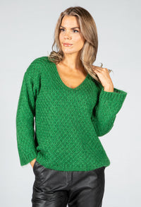 RELAXED FIT PULLOVER KNIT IN IVY