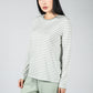 STRIPES Long Sleeve Top in Sage Green & Oatmilk