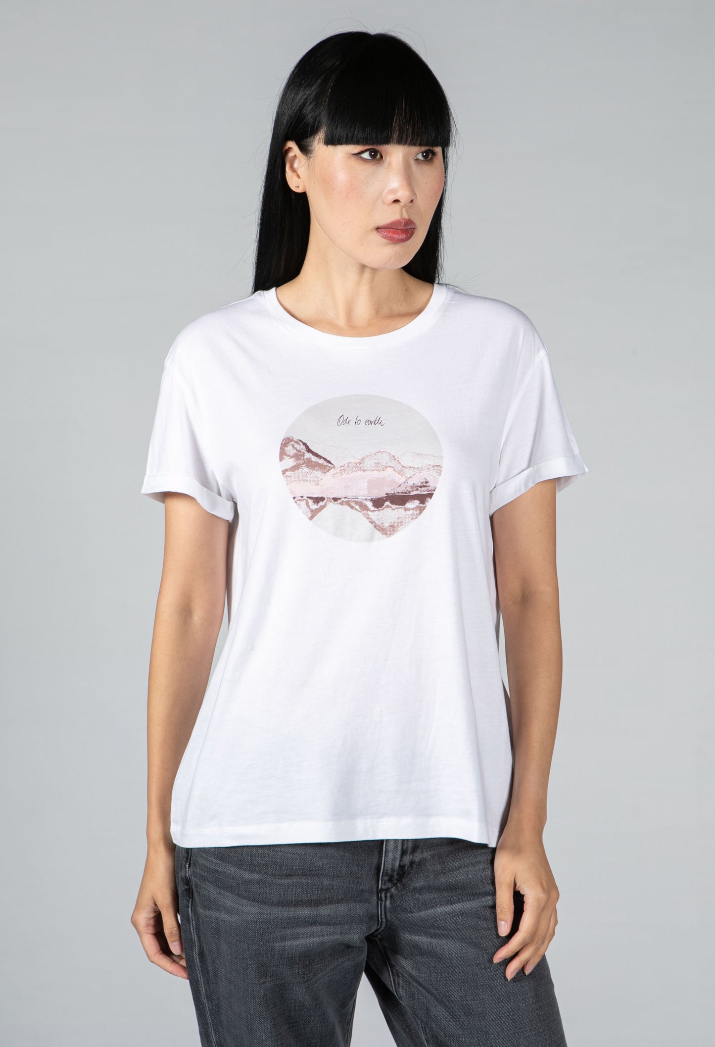 Organic Cotton ODE TO EARTH T-Shirt in White