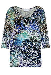 Abstract Animal Print Top-1