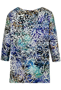 Abstract Animal Print Top-1