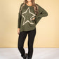 Forest Green Knit with Lurex Star Design