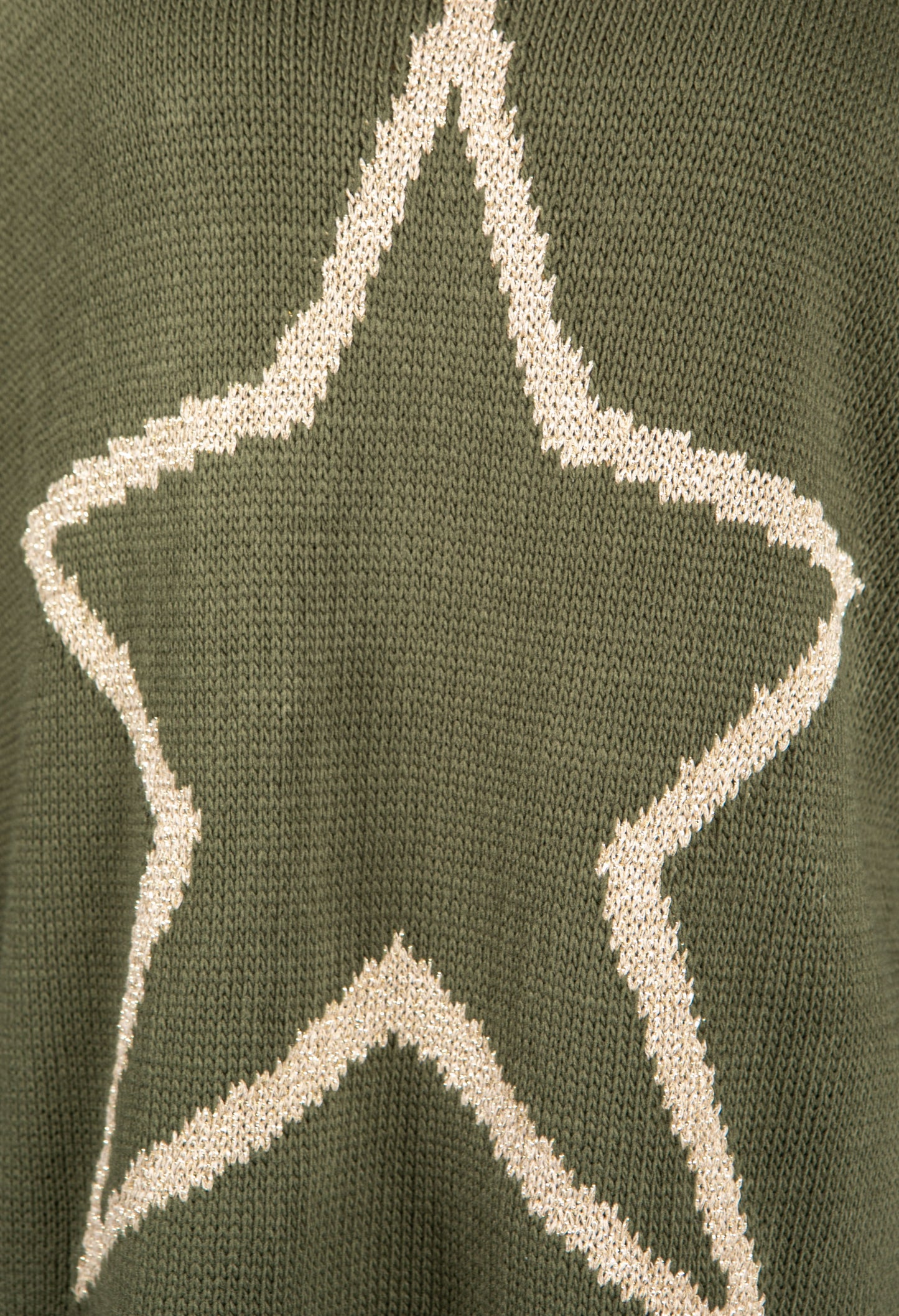 Forest Green Knit with Lurex Star Design