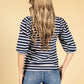 Navy Stripe Design Top