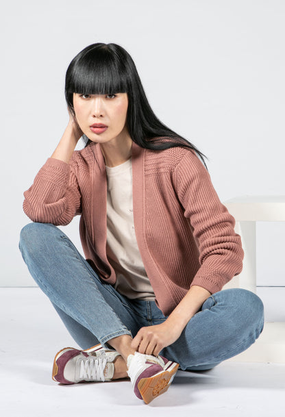 CARDIGAN MADE OF ORGANIC COTTON IN KINOKO