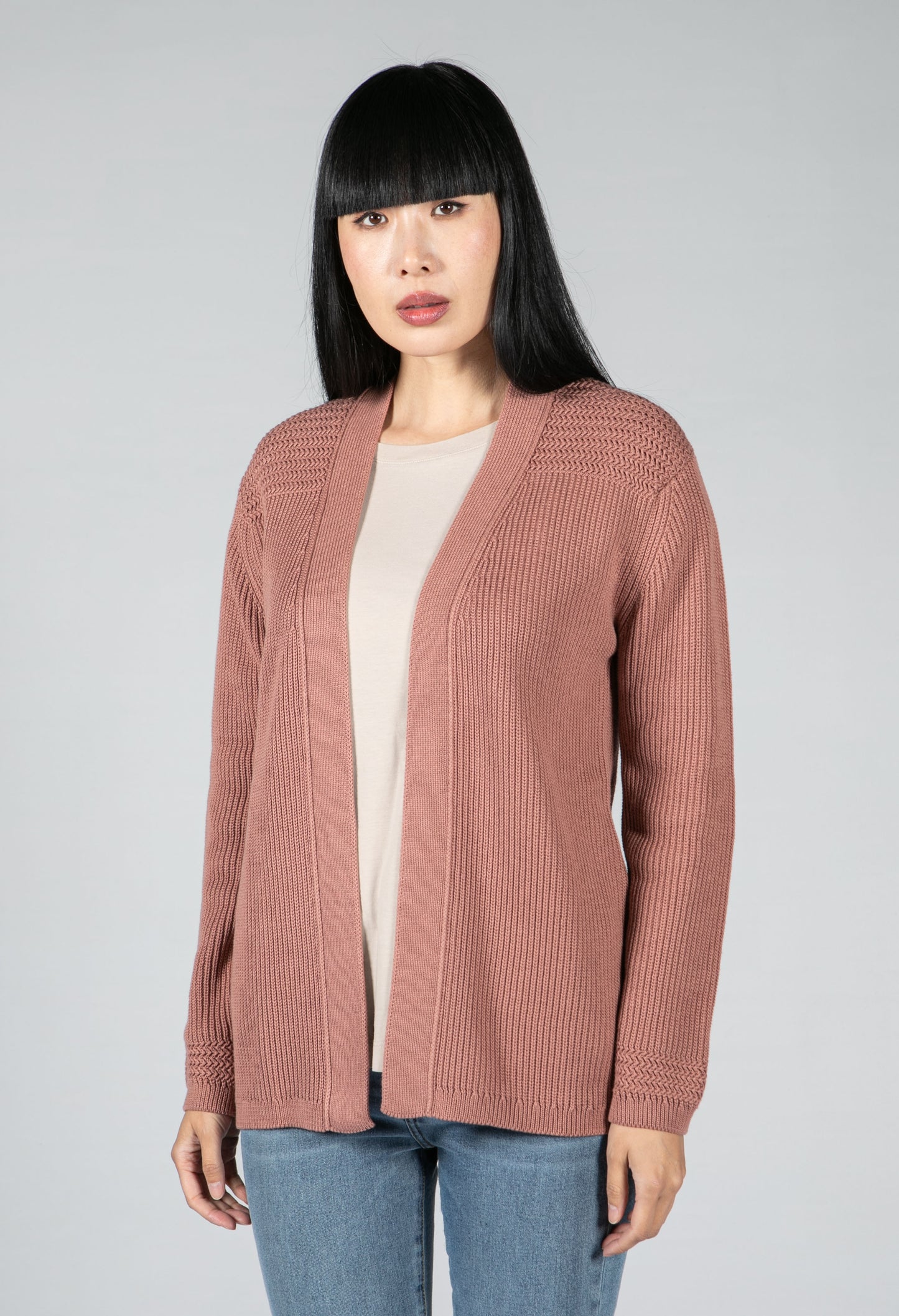 CARDIGAN MADE OF ORGANIC COTTON IN KINOKO