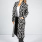 Leopard Design Long Cardi in Black