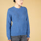 Deep Blue KNIT JUMPER WITH SILVER PEARLS