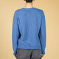 Deep Blue KNIT JUMPER WITH SILVER PEARLS