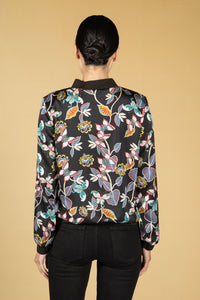 BUTTERFLY PRINT BOMBER JACKET