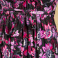 Fuchsia and Lilac Blossom Print Dress