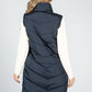 Midi Length Quilted Gilet in Midnight Navy