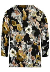 Autumn Night Abstract Print Top