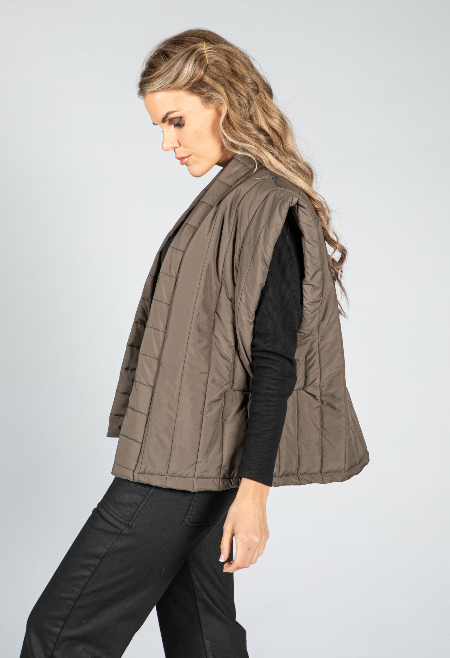 Quilted Khaki Green Jacket