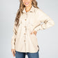 Leatherette Shirt in Beige