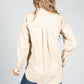 Leatherette Shirt in Beige