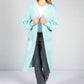 Longline Knitted Cardigan in Mint